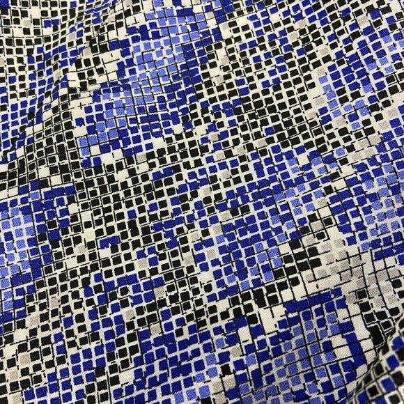 Harve Benard Blue Black Sleeveless Summer Blouse, Small - Picture 4 of 9